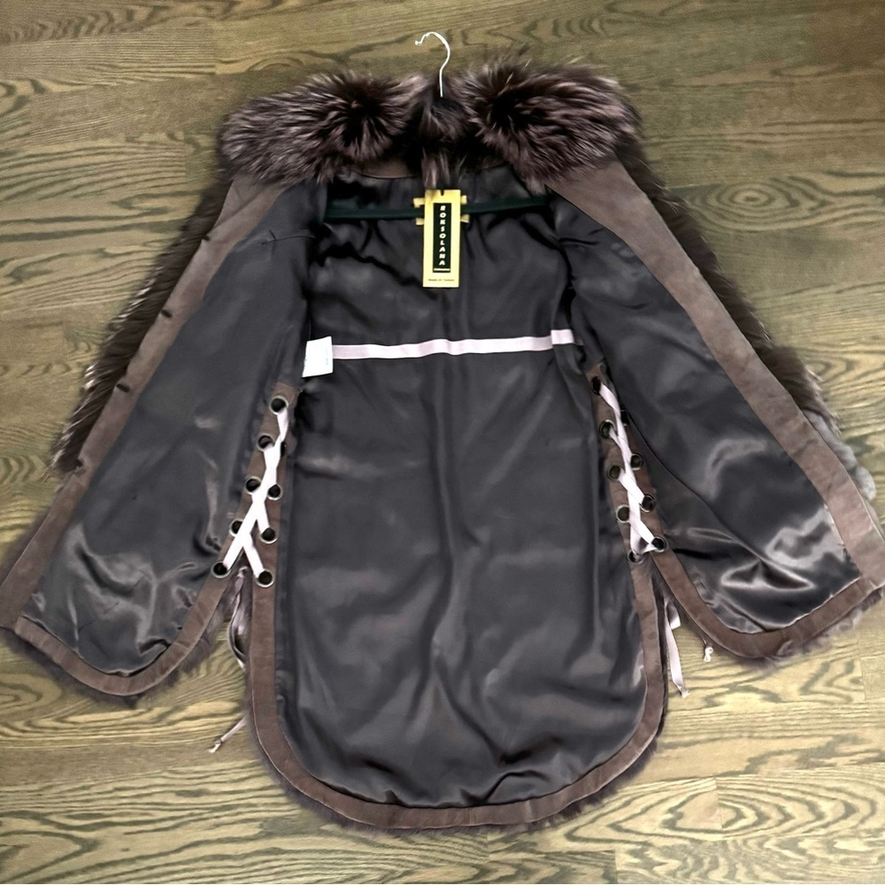 roksolana fox fur in mauve - Picture 2 of 8